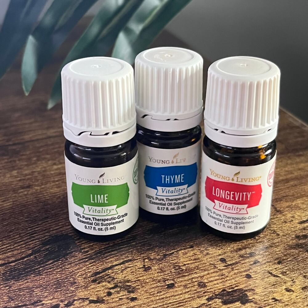 Young Living Vitality Essential Oil Bundle NEW Unopened Lime Thyme Longevity 5ml